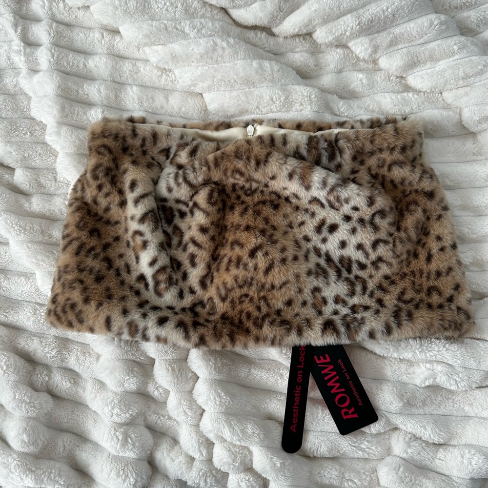 ROMWE Leopard Print Mini Skirt